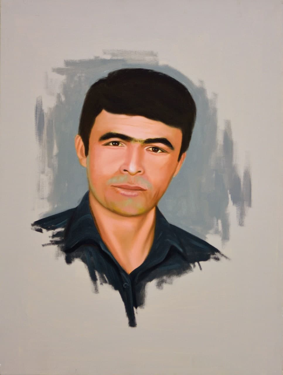 نقاشی چهره شهید محمد رستمی